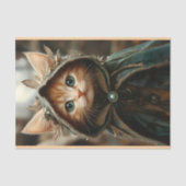 Niedliche Katzenkatze in einer Holzhülle, BT8-Deco Seidenpapier (Vorderseite)