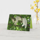 Niedliche Katzenkatze Niedliche individuell anpass Karte (Gelbe Blume)