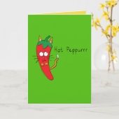 Niedliche Katzenkatze Pepper Funny Greeting Card Karte (Gelbe Blume)