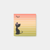 Niedliche Katzenkatze personalisiert Sommergradien Post-it Klebezettel (Vorderseite)