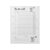 Niedliche Katzenkatze, um die Verknüpfung mit Note Notizblock (Rotiert)