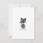 Niedliche Katzenkizze Dankeskarte (Rückseite)