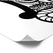 Niedliche Katzenkizze II Klein Poster (Ecke)