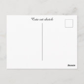 Niedliche Katzenkizze II Klein Postkarte (Rückseite)