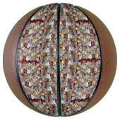 Niedliche Katzenkollage Basketball (Vertikal)