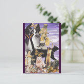 Niedliche Katzenkollektion 4 Postkarte (Stehend Vorderseite)