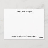 Niedliche Katzenkollektion 4 Postkarte (Rückseite)