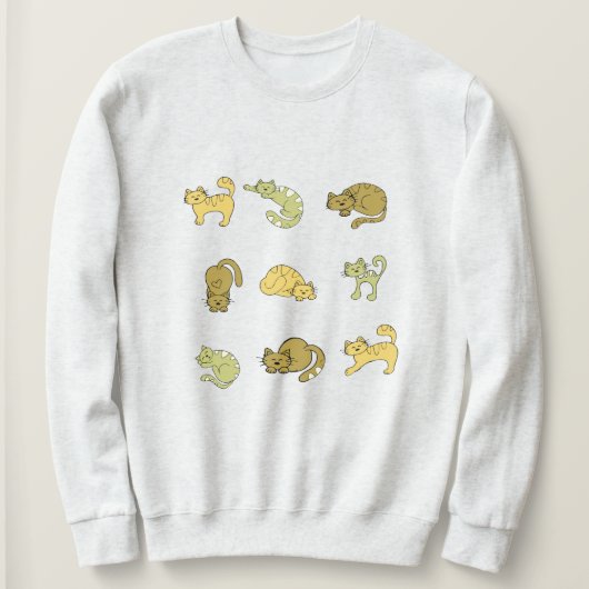 Niedliche Katzenkollektion, Katzenfreunde Sweatshirt (Design vorne)