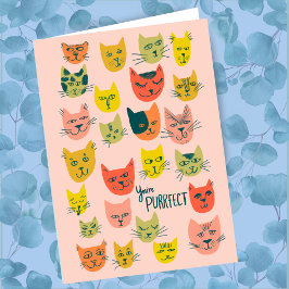 Niedliche Katzenköpfe - BEST FREUNDE Karte