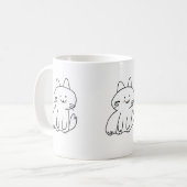 Niedliche Katzenkost Tasse Adorable Kitty Coffee C (Vorderseite Links)