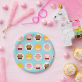 Niedliche Katzenkuchen Pappteller (Party)