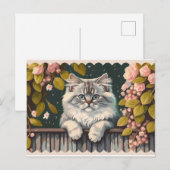 niedliche Katzenkunst Feiertagspostkarte (Vorne/Hinten)