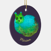 Niedliche Katzenkunstdarstellung Keramik Ornament (Rechts)