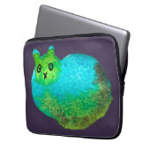Niedliche Katzenkunstdarstellung Laptopschutzhülle (Vorderseite Links)