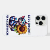 Niedliche Katzenlebensdauer zu Kurz für Matching S iPhone Hülle (Rückseite (Horizontal))