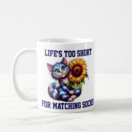 Niedliche Katzenlebensdauer zu Kurz für Matching S Kaffeetasse (Links)