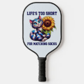 Niedliche Katzenlebensdauer zu Kurz für Matching S Pickleball Schläger (Vorderseite)
