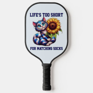 Niedliche Katzenlebensdauer zu Kurz für Matching S Pickleball Schläger