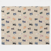 Niedliche Katzenleder Fleecedecke (Vorderseite (Horizontal))