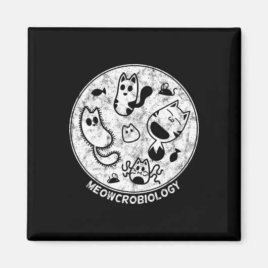 Niedliche Katzenleiden Bakterienmikrobiologie Magnet (Vorne)