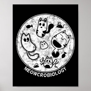 Niedliche Katzenleiden Bakterienmikrobiologie Poster