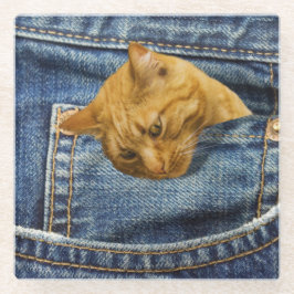 Niedliche Katzenliebhaber Sake-Geschenk Glasuntersetzer