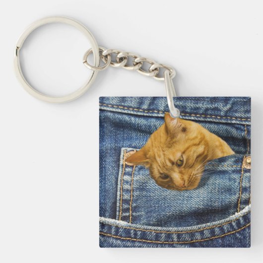 Niedliche Katzenliebhaber Sake-Geschenk Schlüsselanhänger (Vorderseite)