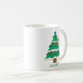 Niedliche Katzenliebhaber Weihnachtsbaum personali Kaffeetasse (VorderseiteRechts)