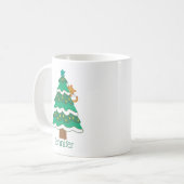 Niedliche Katzenliebhaber Weihnachtsbaum personali Kaffeetasse (Vorderseite Links)