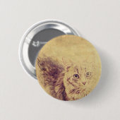 Niedliche Katzenliebling Button (Vorne & Hinten)