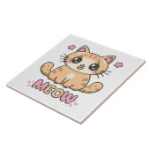 niedliche Katzenmabe Fliese (Seite)