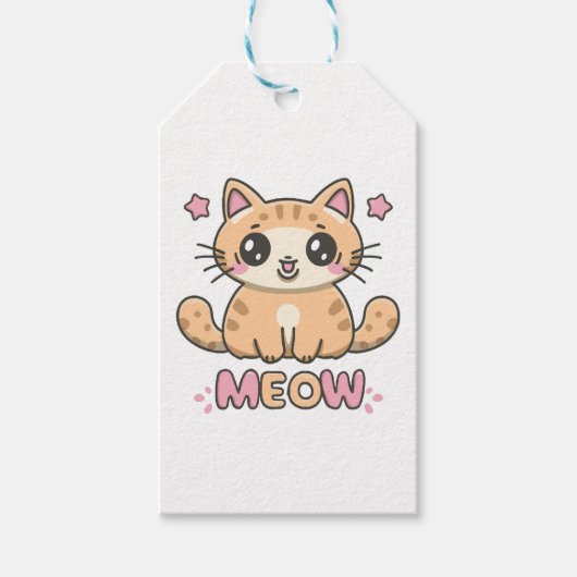 niedliche Katzenmabe Geschenkanhänger (Vorderseite)