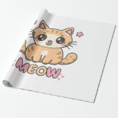 niedliche Katzenmabe Geschenkpapier (Ungerollt)