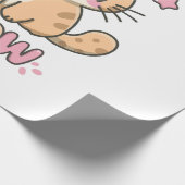 niedliche Katzenmabe Geschenkpapier (Ecke)