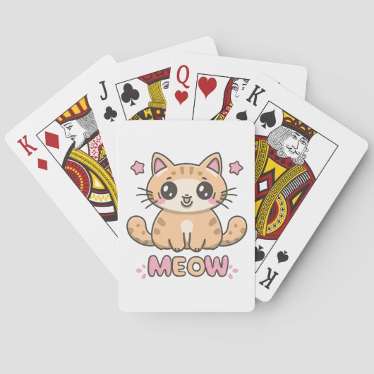 niedliche Katzenmabe Spielkarten (Rückseite)
