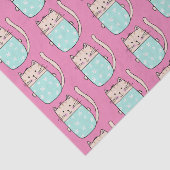 Niedliche Katzenmädchen pink Seidenpapier (Detail)