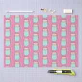 Niedliche Katzenmädchen pink Seidenpapier (Handwerk)