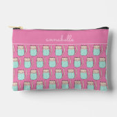 Niedliche Katzenmädchen pink Zubehörtasche (Vorderseite)