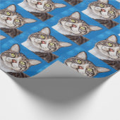 Niedliche Katzenmalerei Geschenkpapier (Ecke)