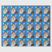 Niedliche Katzenmalerei Geschenkpapier (Flach)
