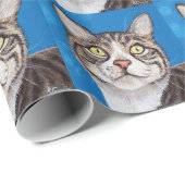 Niedliche Katzenmalerei Geschenkpapier (Rolleneckpunkt)