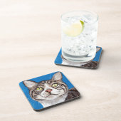 Niedliche Katzenmalerei Getränkeuntersetzer (Rechte Seite)