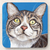 Niedliche Katzenmalerei Getränkeuntersetzer (Vorderseite)