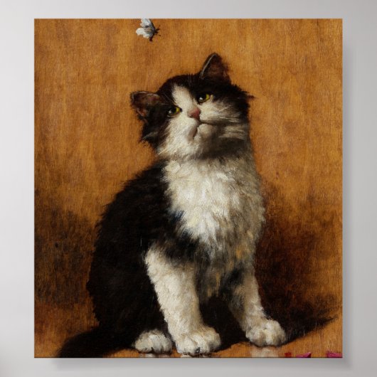 Niedliche Katzenmalerei Poster (Vorne)