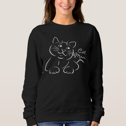 Niedliche KatzenMama Cool Katzenkatze Sweatshirt (Vorderseite)