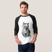 Niedliche Katzenmänner T - Shirt Sweatshirt (Vorne ganz)