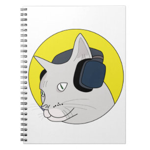 Niedliche Katzenmusikfreunde gestalten ihre Ideen, Notizblock