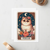 Niedliche Katzennotizkarte Mitteilungskarte (Vorderseite/Rückseite Beispiel)