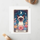 Niedliche Katzennotizkarte Mitteilungskarte (Vorderseite/Rückseite Beispiel)