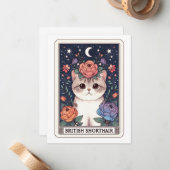 Niedliche Katzennotizkarte Mitteilungskarte (Vorderseite/Rückseite Beispiel)